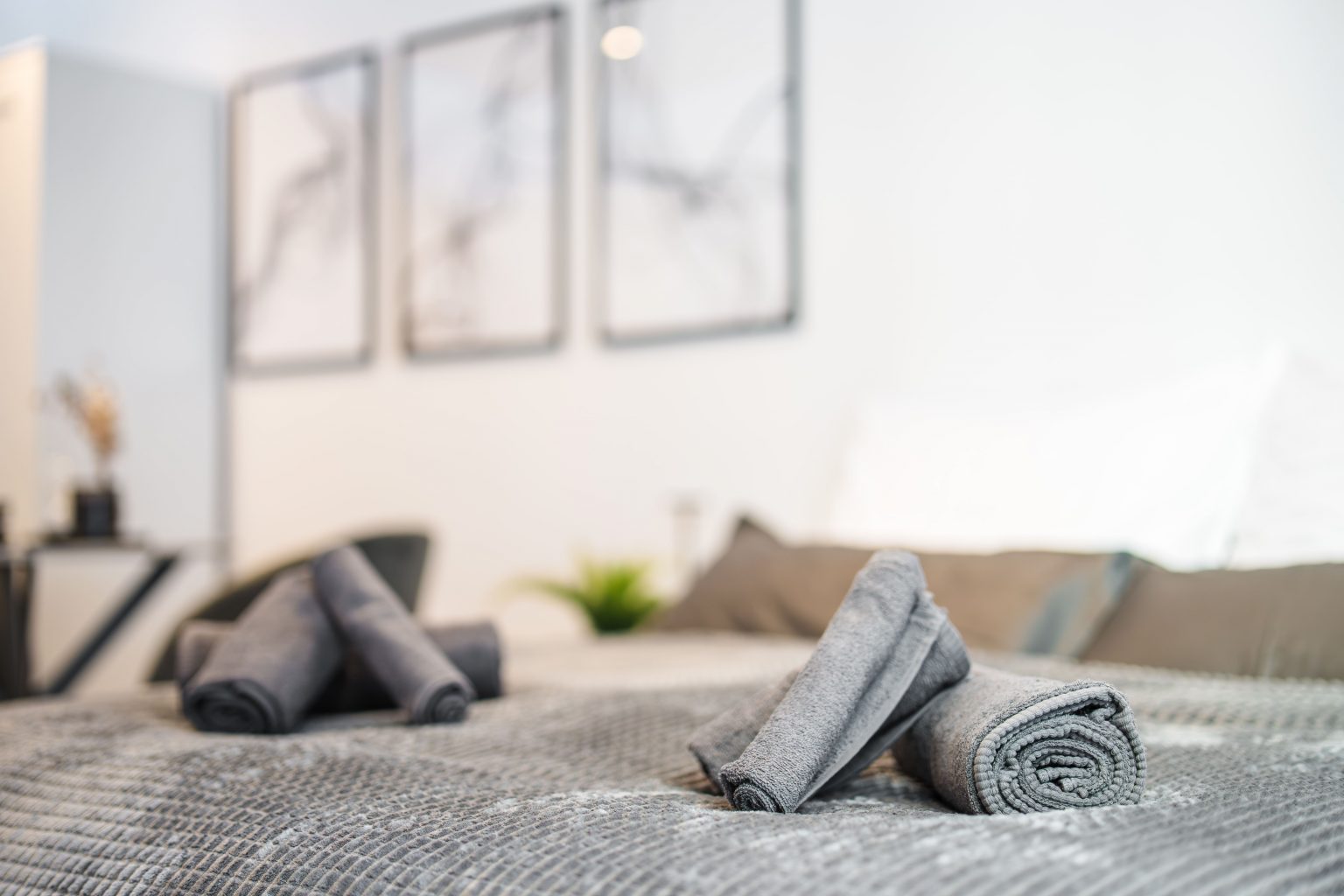 Weitere Sicht zum Bett