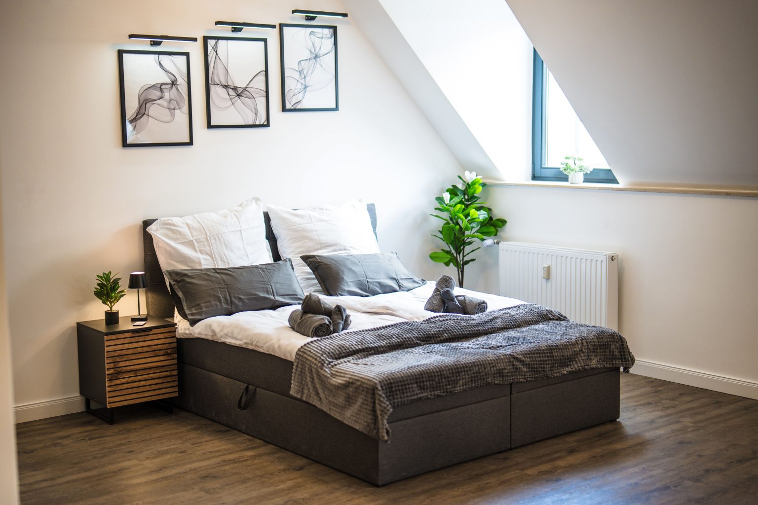 Schlafzimmer mit Blick