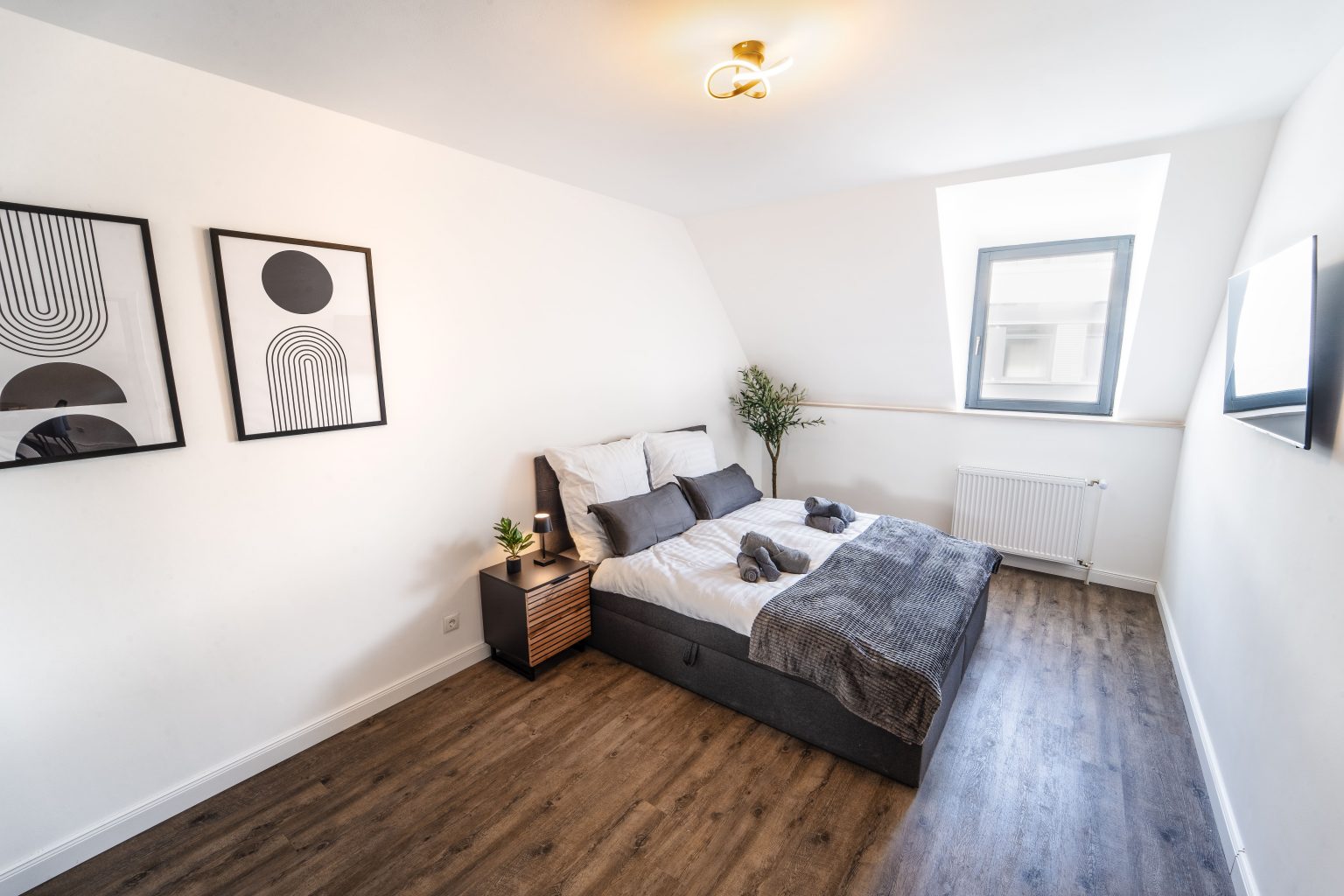 Schlafzimmer mit beruhigender Atmosphäre